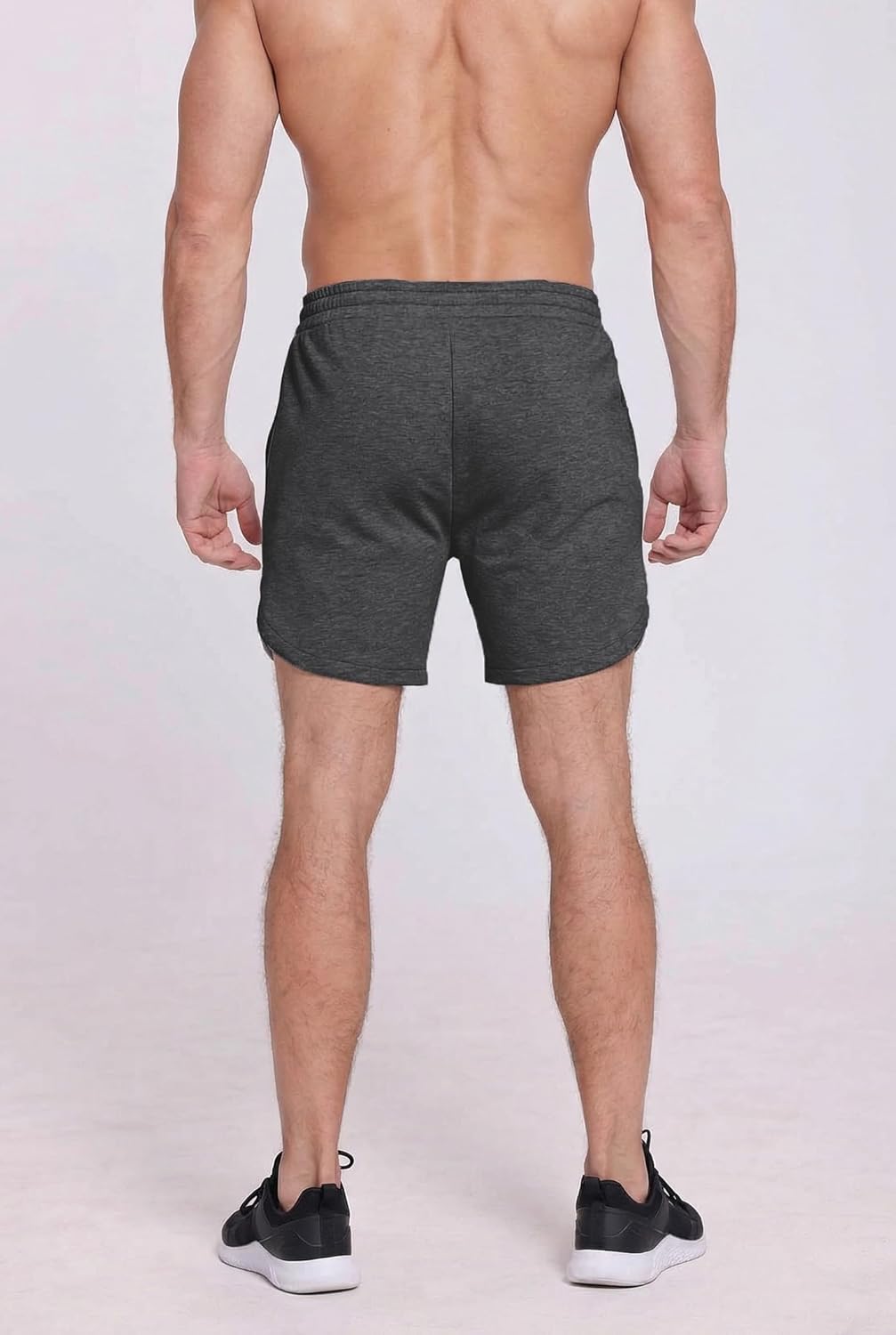 COOFANDY Men's Sweat Shorts 2 Pack 7" Gym Workout Drawstring Jogger Shorts with Pockets