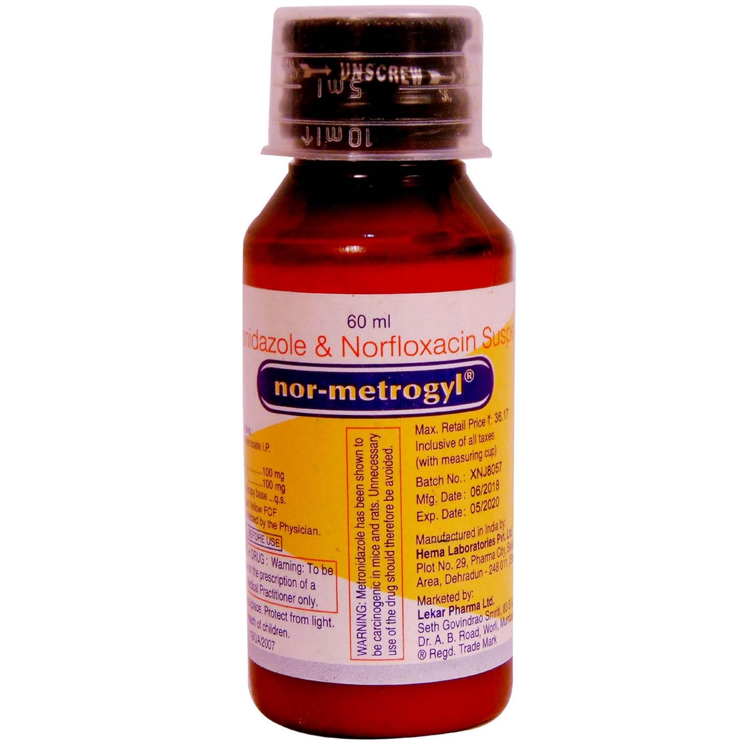 NorMetrogyl O Bottle of 60 ml Suspension Amazon.in Health