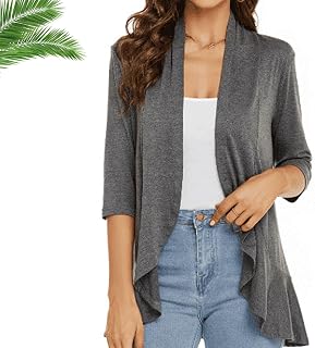 The Happy Wind Cardigan, Thehappywind Cardigan, 3/4 Sleeve Women's Casual Lightweight Open Front Cardigans