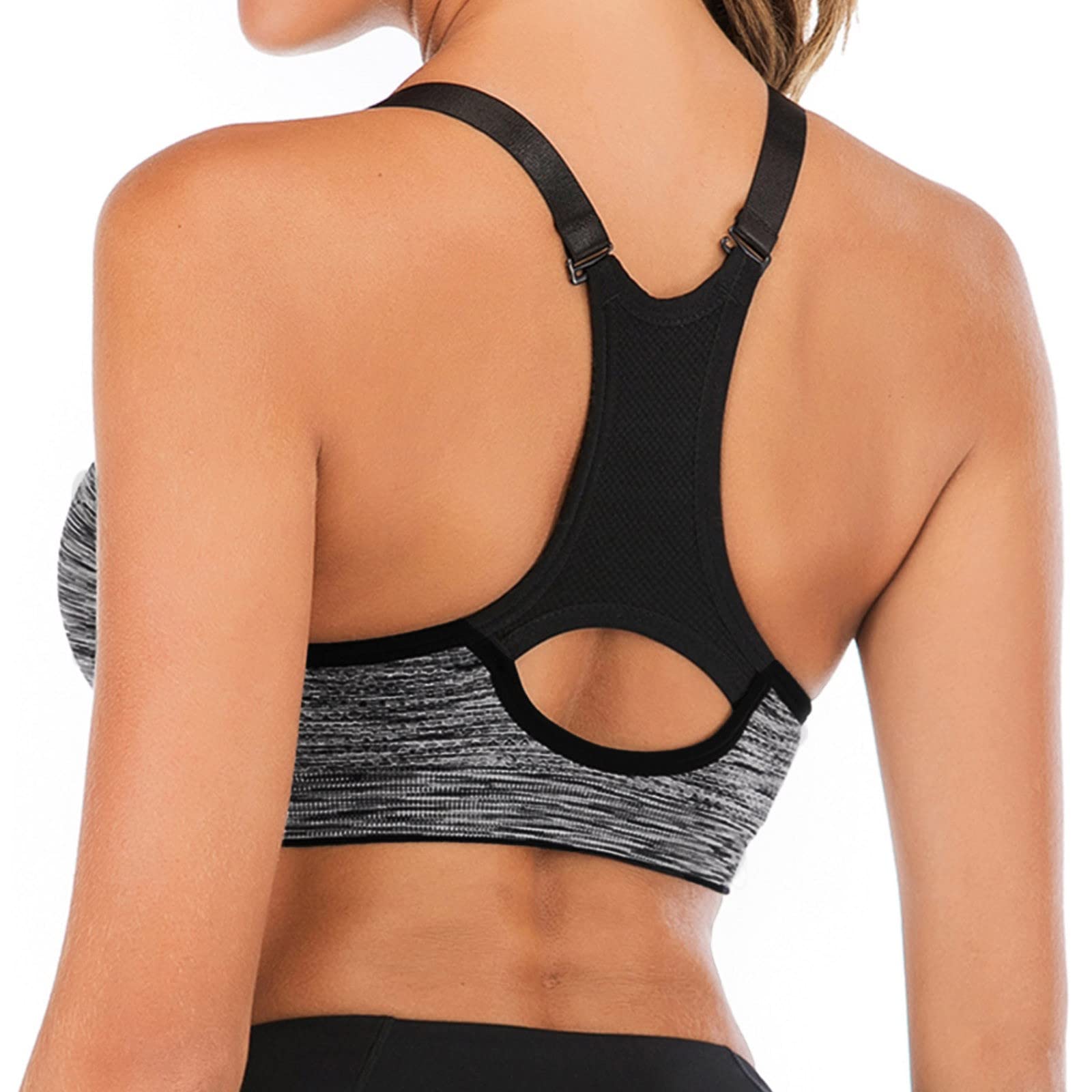 Sujetador Sin Aros Push Up para Mujer Deportivo Sin Costuras Yoga Correr Gimnasio Paquete de 2