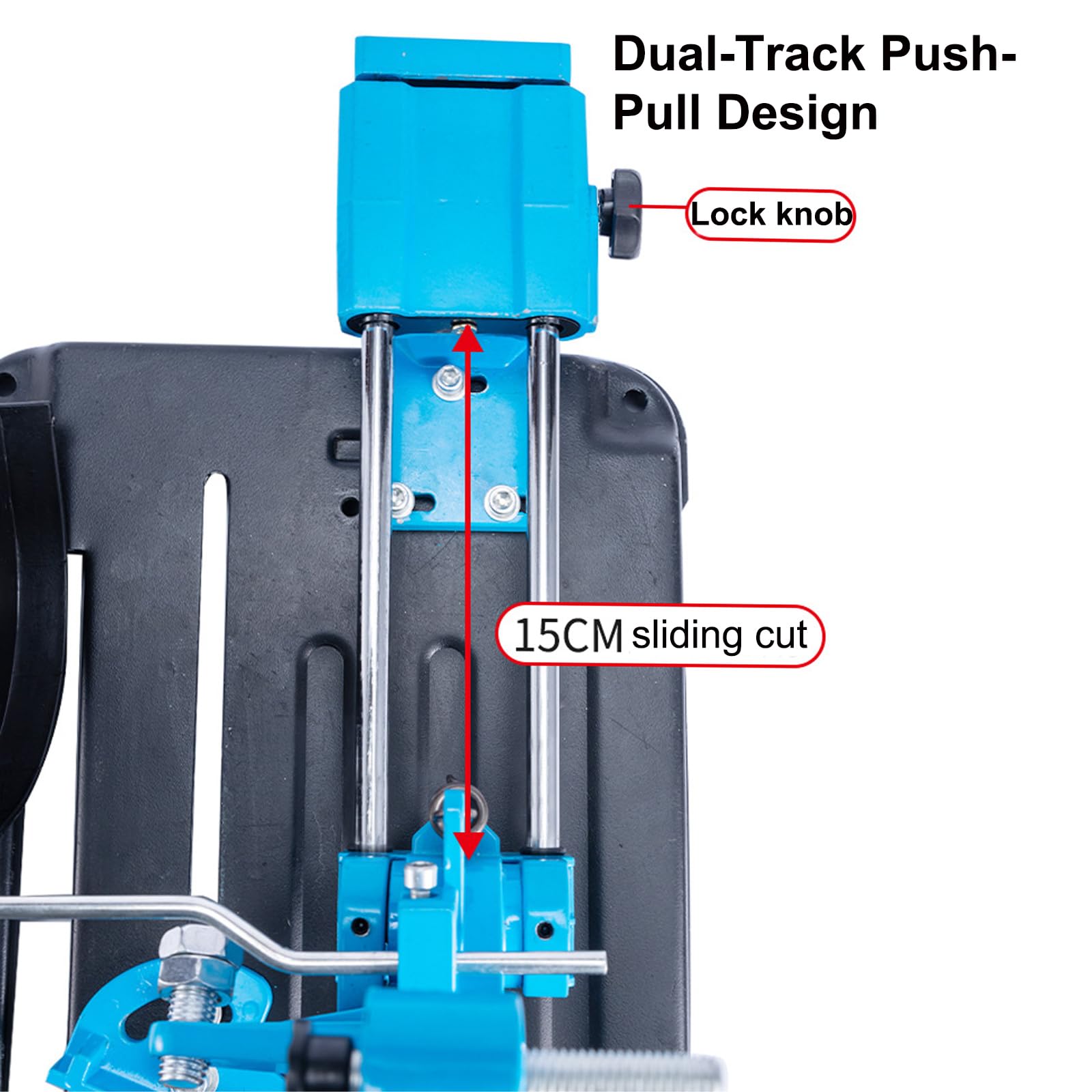 Supporto per smerigliatrice angolare, Supporto per smerigliatrice angolare con Design Push-Pull a Doppio Binario e Base Stabile, Adatto per smerigliatrici angolari da 100-125 mm