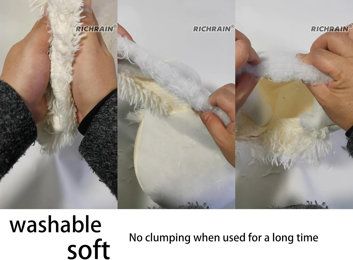 RICHRAIN Round Plush Cat Bed Insert Replacement Cat Tree Cushion | Cushion,Round Pet Warm Mat, PP Cotton Soft