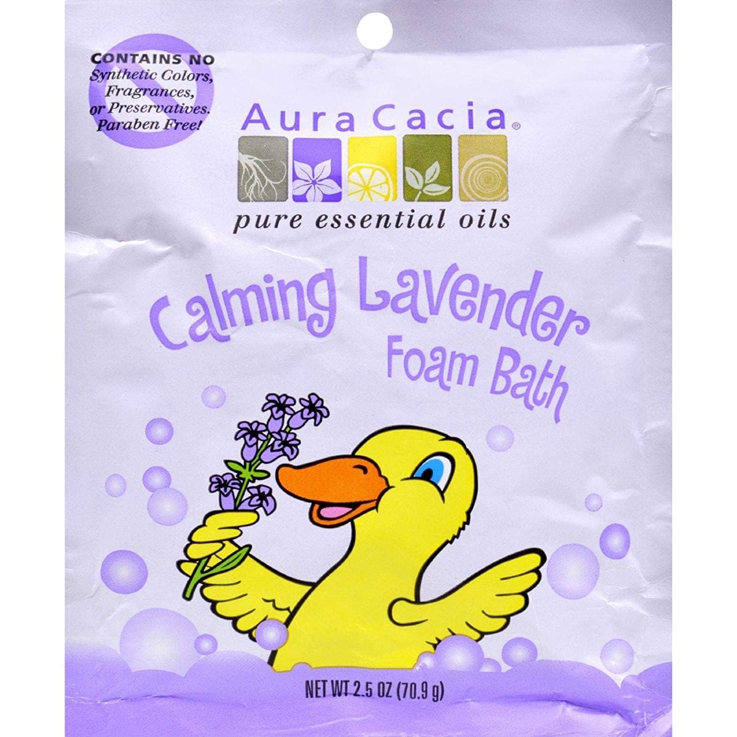 Aura Cacia, Kid's Calming Bath Foam, 2.5 Ounce