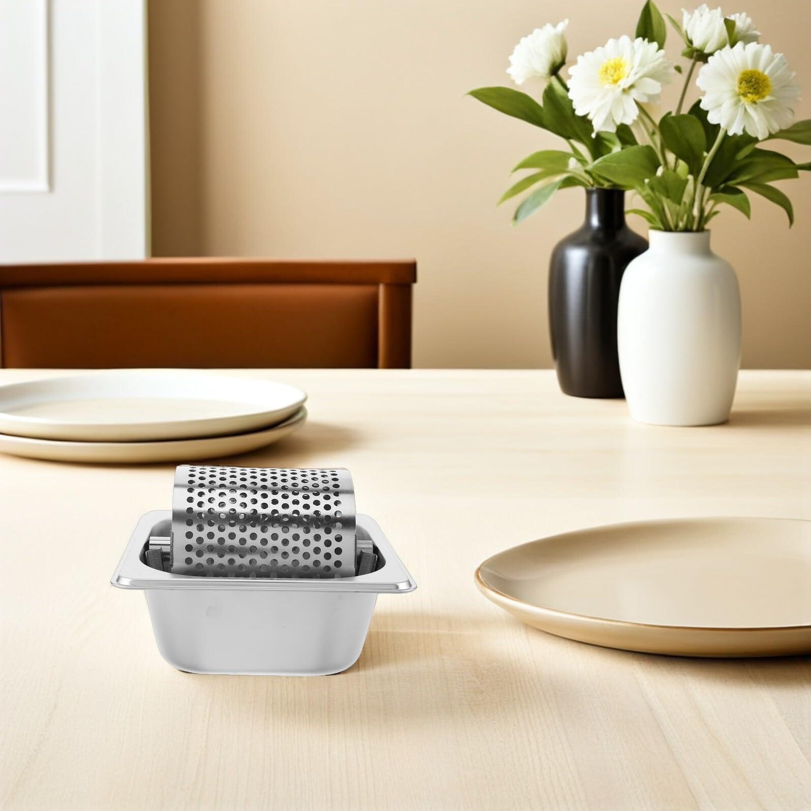 IMIKEYA Burro in Acciaio Inox per Cucina Commerciale Spargitore Ergonomico per Pane Hamburger e Barbecue Strumento Resistente e Facile da Pulire per Picnic e Griglia