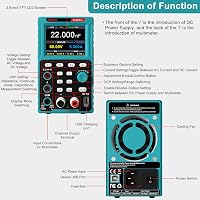 Kiprim DC605Pro 2-in-1 laboratóriumi tápegység multiméteres funkcióval, 0-60V, 0-5A, adattárolás 2