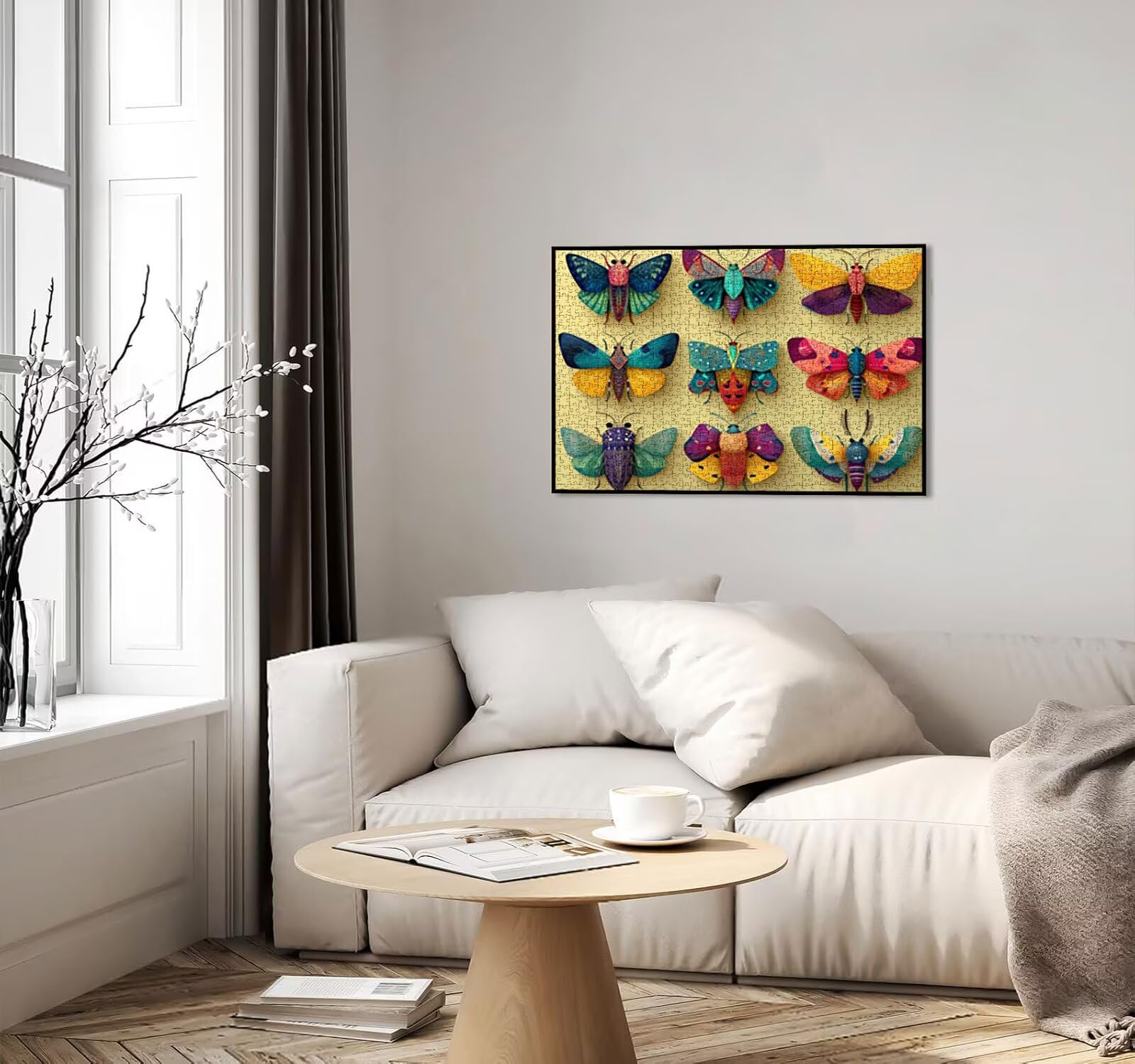 Puzzle 3000 Teile Erwachsene, Schmetterlinge Insekten Puzzle Herausfordernde Familie Aktivität Spiele, Geschicklichkeitsspiele Erwachsene, Herausfordernde Puzzles Geschenk für Freunde R2KH-345