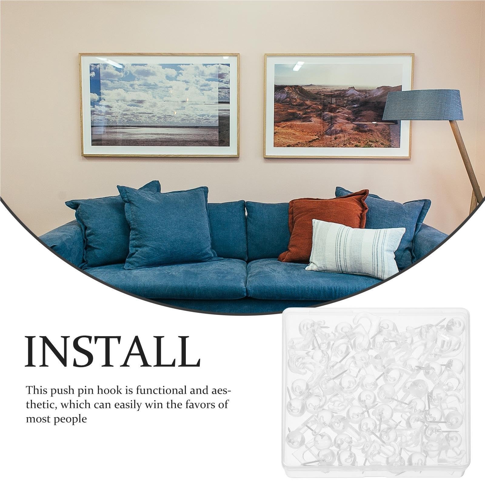 400 chinchetas de plástico para oficina en casa, tachuelas decorativas para colgar fotos, fotos, tablón de anuncios de corcho