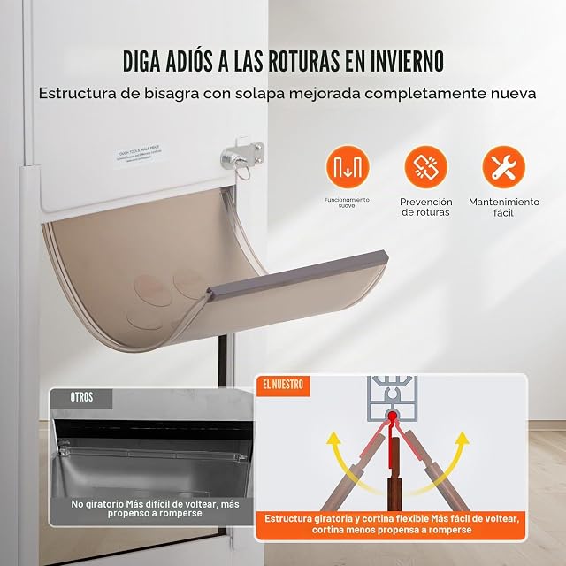Foto 3 de 8 de VEVOR Puerta Corrediza de Vidrio para Perros Altura Ajustable 209,6 x 311,2 x 1927-2049 mm Puerta…