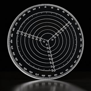 Round Center Finder Compass for Wood Lathe Tools 20cm (8 Inch), Clear Acrylic Lathe Centering Tool Circle Template Gauge Compass Drawing Tool for Drawing Circles Wood Turning Lathe Work