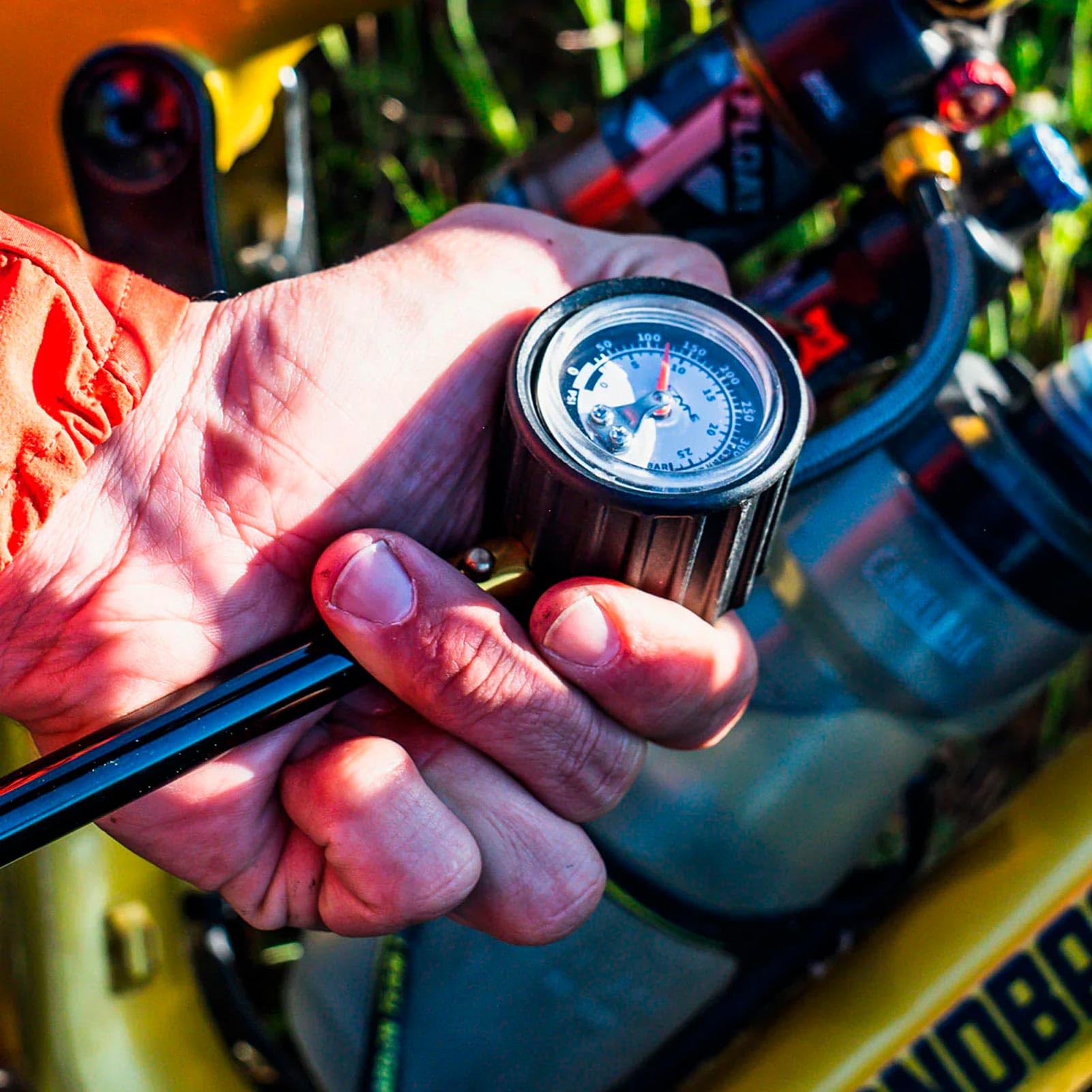LEZYNE Shock Drive Pompe à main pour vélo, haute pression 400 psi, portable, pompe à vélo de montagne et de route