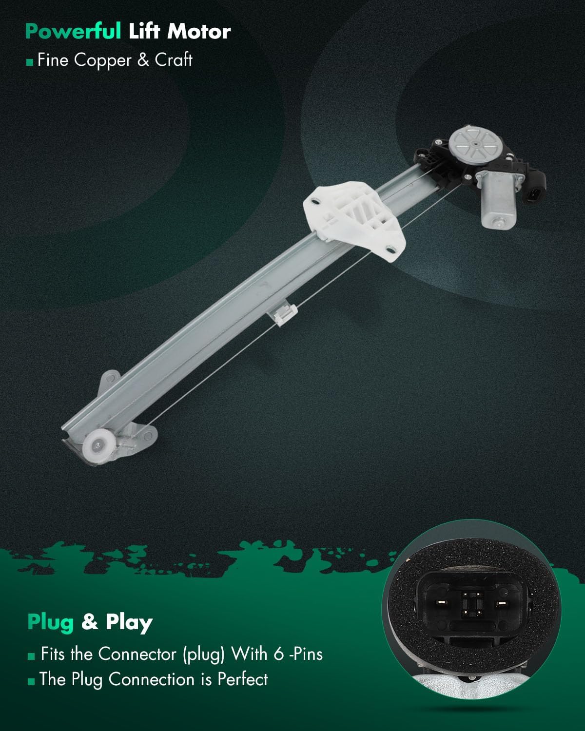 SCITOO Front Left Driver Side Power Window Regulator With Motor Replacement for 2017-2021 for Honda CR-V