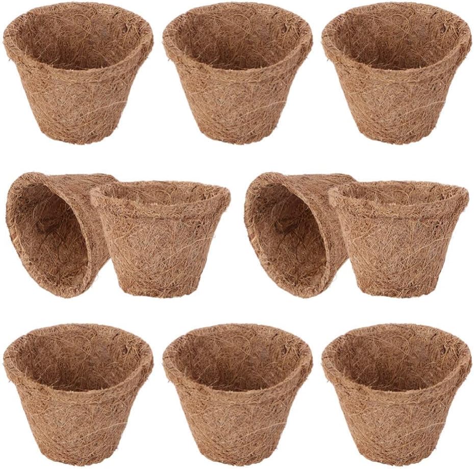 Happyyami 20Pcs Coir Planter Nursery Pots Biodegradable Seedling Germination Peat Pot Indoor Outdoor Garden Pots for Your Garden Greenhouse or Nursery : Patio, Lawn & Garden