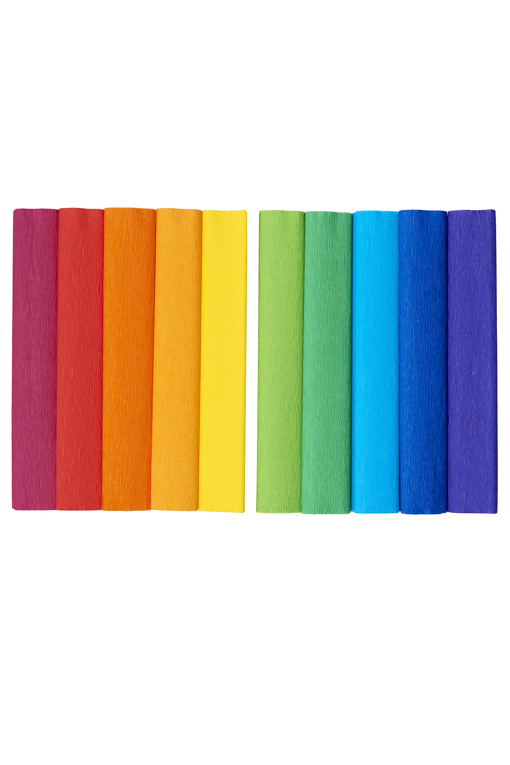 Carta arricciata 25 x 200 cm, confezione da 10 pezzi, colori arcobaleno