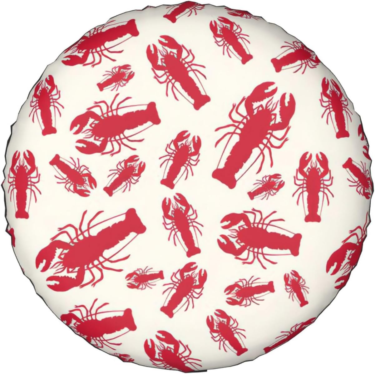 Red Lobster Print Tire Cover Universal Spare Wheel for Trailer Rv SUV Truck Camper Travel Accessories