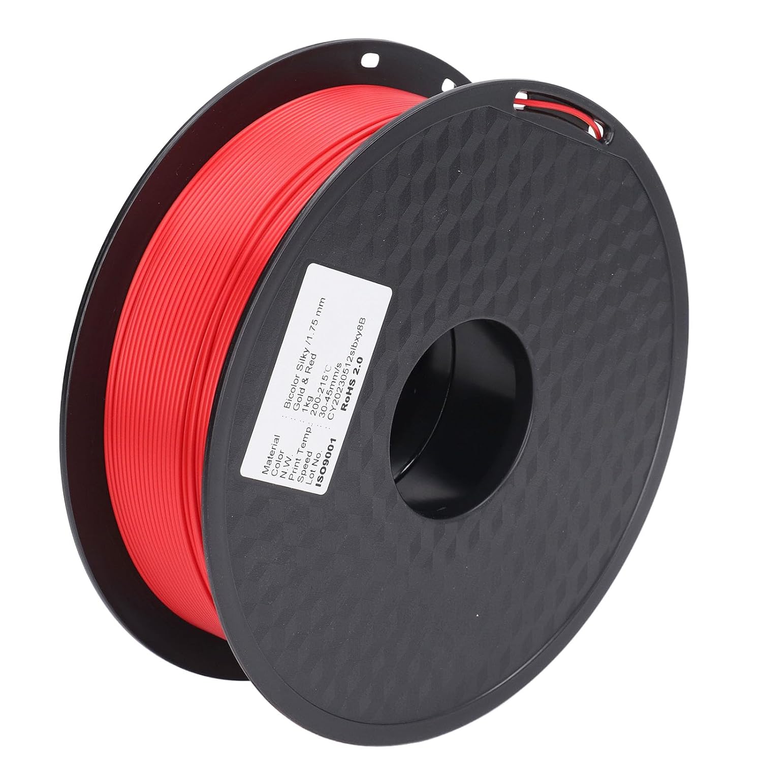 1.75mm PLA Filament Dual Color Silky Appearance 3D Printing Consumables Red Gold