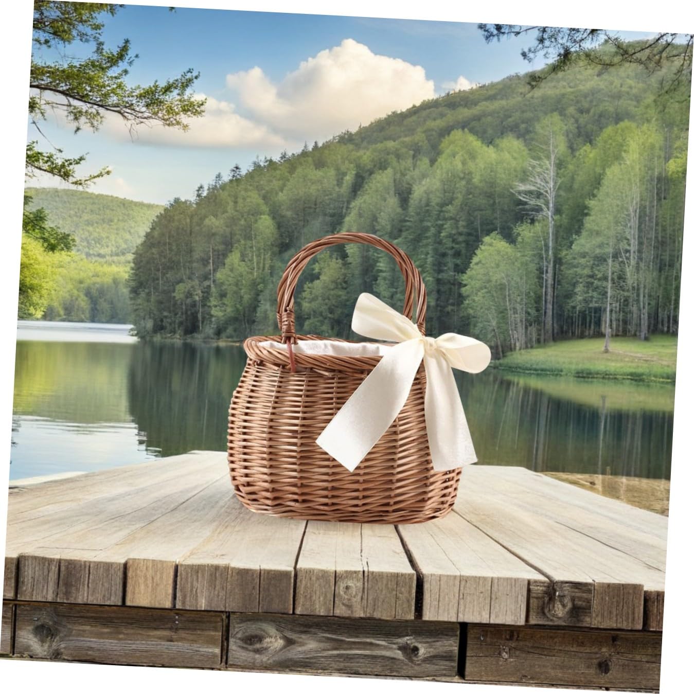 OUNONA Lot De 3 Paniers De Plage En Osier Et Paille Pour Femme Style Panier À Fleurs Marron Clair