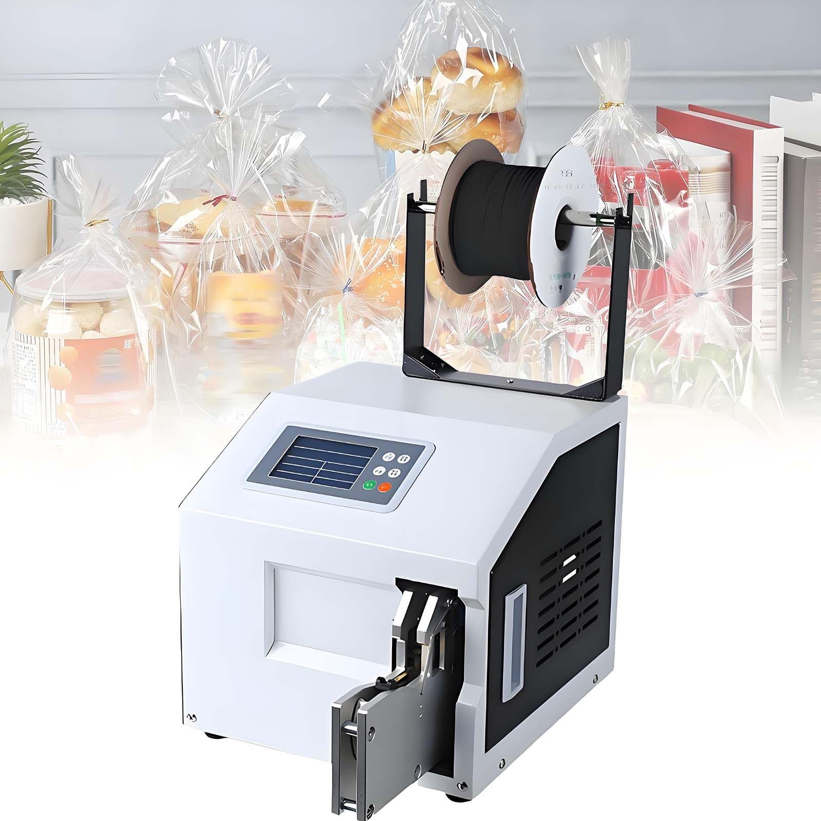 Macchina Automatica per Legatura a Torsione, 400W Black | con 1 rotolo di filo metallico per fascette, macchina sigillatrice automatica, supporta diametri da 5 a 30 mm