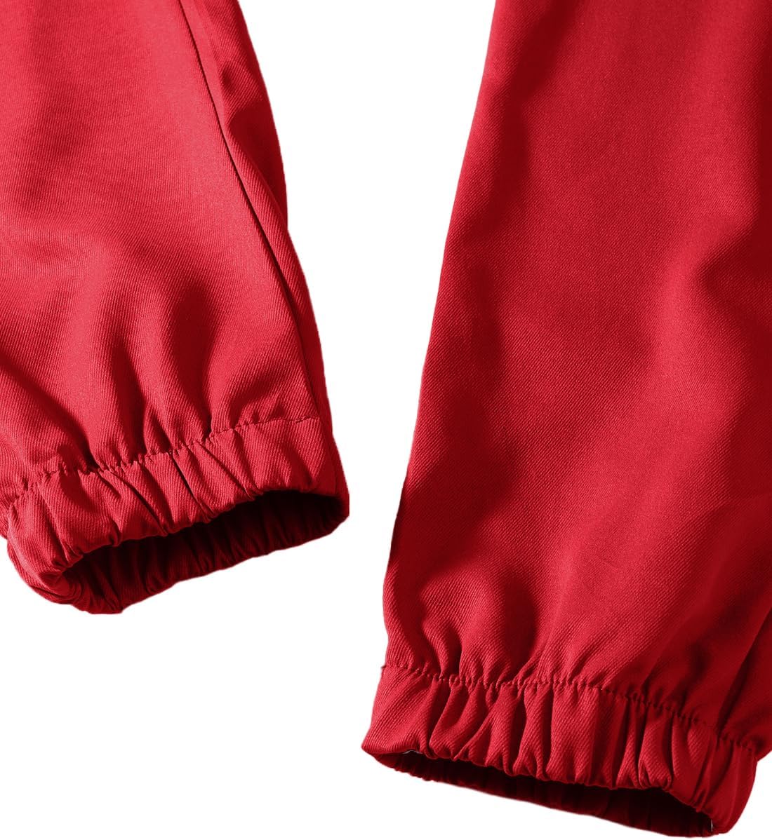 HUNGSON Men's Slim Fit Casual Pants - Stylish Slim Pants for Fashion Red - Image 4