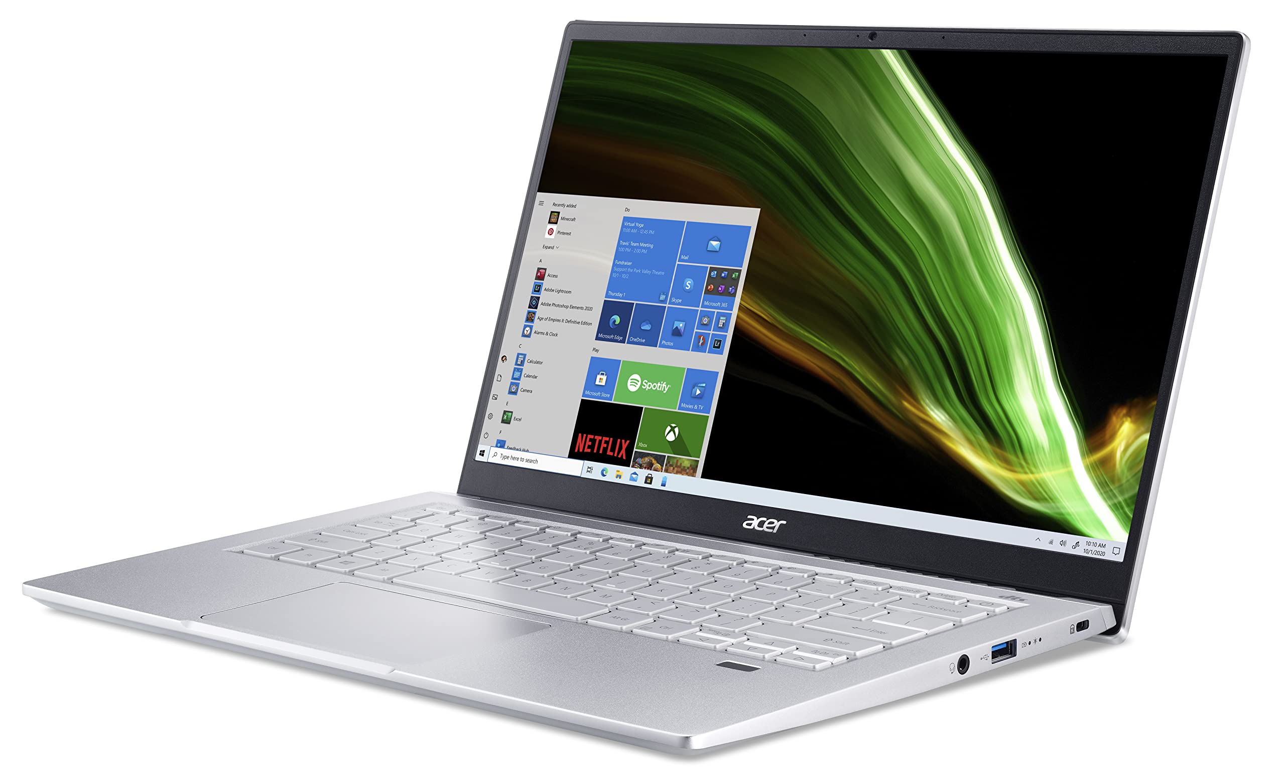 Acer Swift 3 ultralight laptop with AMD Ryzen 7 and Radeon.
