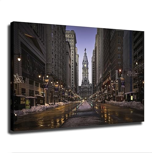 Miniatura 2 de BoTizr Pósteres de ciudades callejeras de Filadelfia de Estados Unidos, arte de pared, arte ecléctico moderno para el hogar, sala de estar,