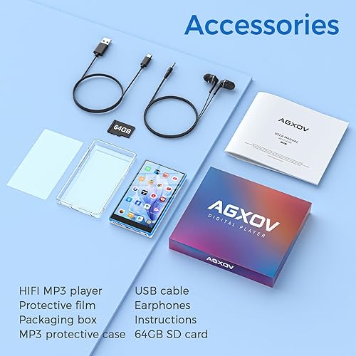 Miniatura 9 de Reproductor de MP3 con Bluetooth y WiFi, pantalla táctil, blanco