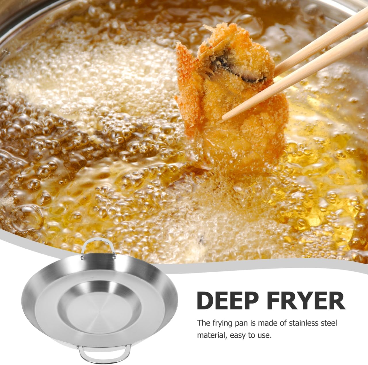 DOITOOL Stainless Steel Frying Pan 19.7 Inch Flat Concave Skillet Multi-Function Cookware for Home Kitchen Outdoor Camping Grilling and Bbq