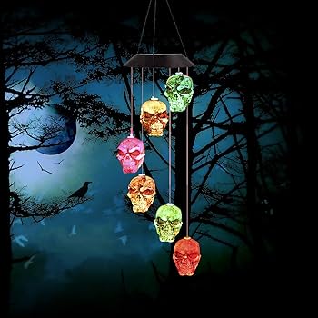 火巫　 Amazon.com : GOKU Skull Solar Wind Chimes Lights for Outside