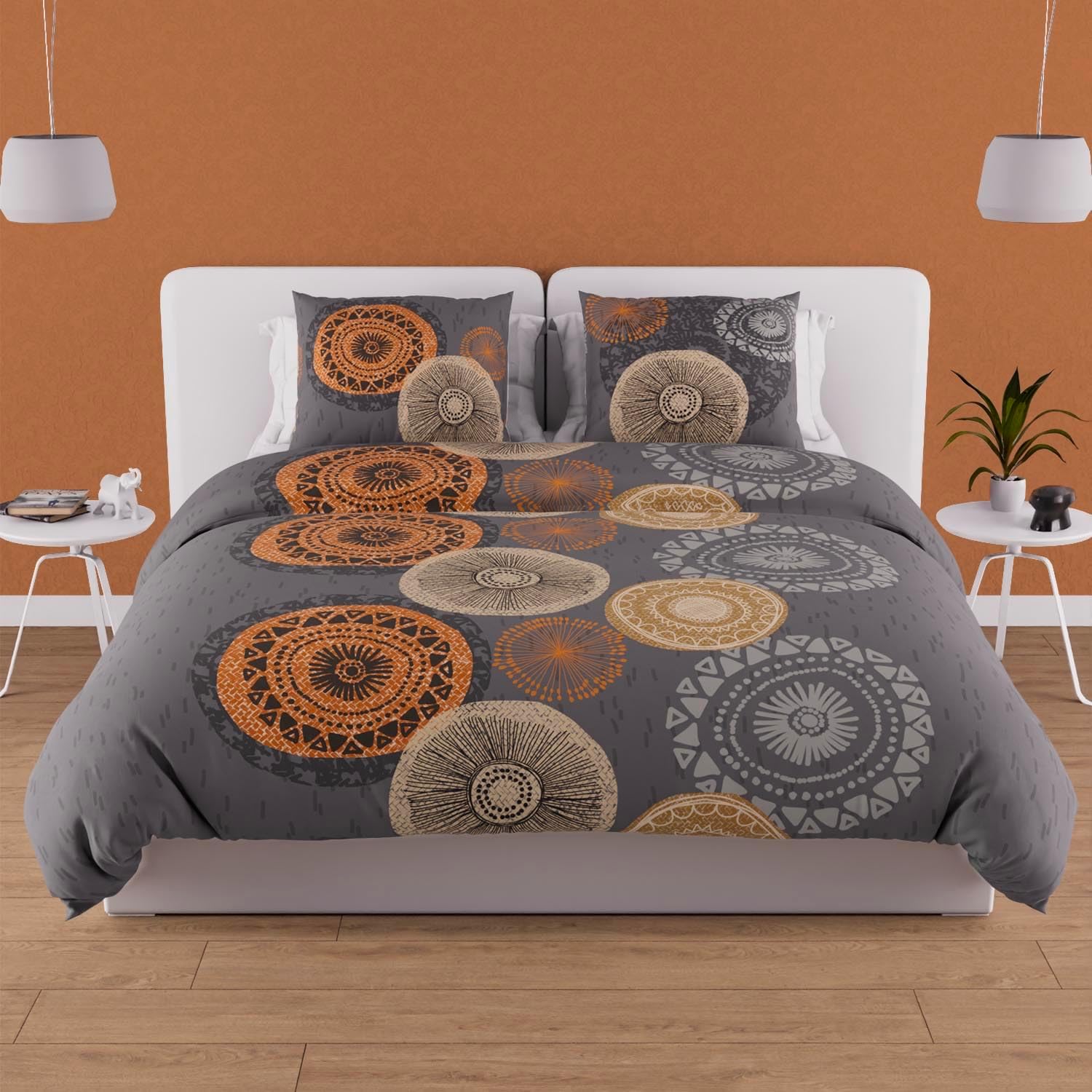 Coprpumno e due federe cotone (260 cm) Mlwaukee Rosso | Chrstmas