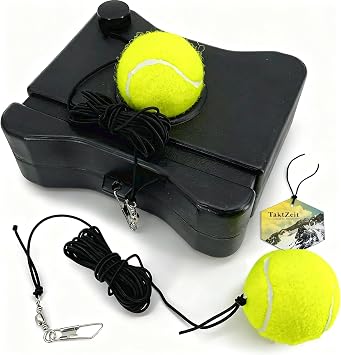 Tennis Trainer Rebound Baseboard Self Training Equipment with 2 Tennis Balls