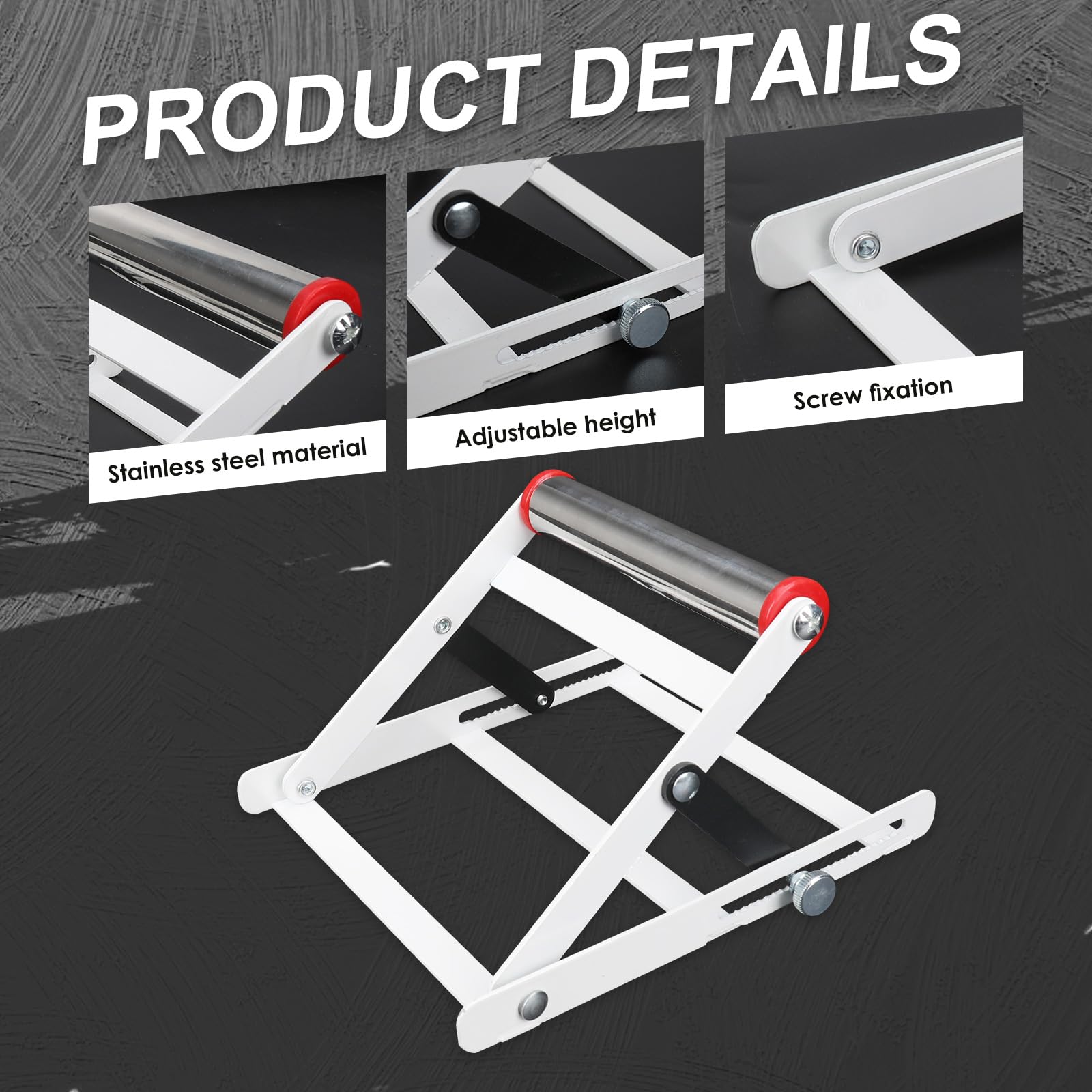 Lot De 2 Supports Réglables Pour Machine De Découpe - Hauteur Ajustable 55-135 Mm - Pliable Pour Rangement - Acier Inoxydable