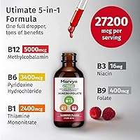 Vista 2 de Morvyn Gotas líquidas de vitamina esencial Gotas líquidas de complejo de vitamina B 5 en 1 Gotas B12 B6 B1 - 2.0 fl oz (2 unidades)