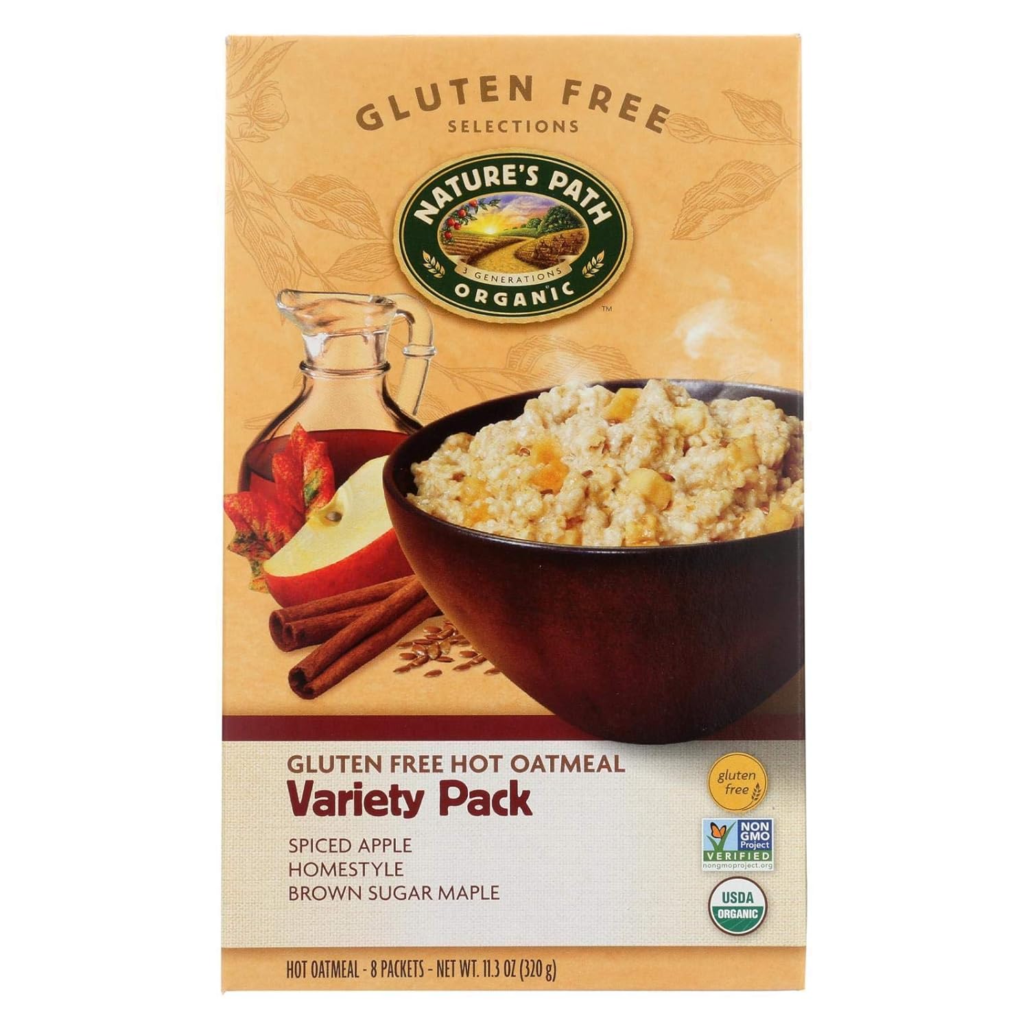 Nature's Path Oatmeal GF Var Pk 12x 11.3OZ Grocery & Gourmet Food