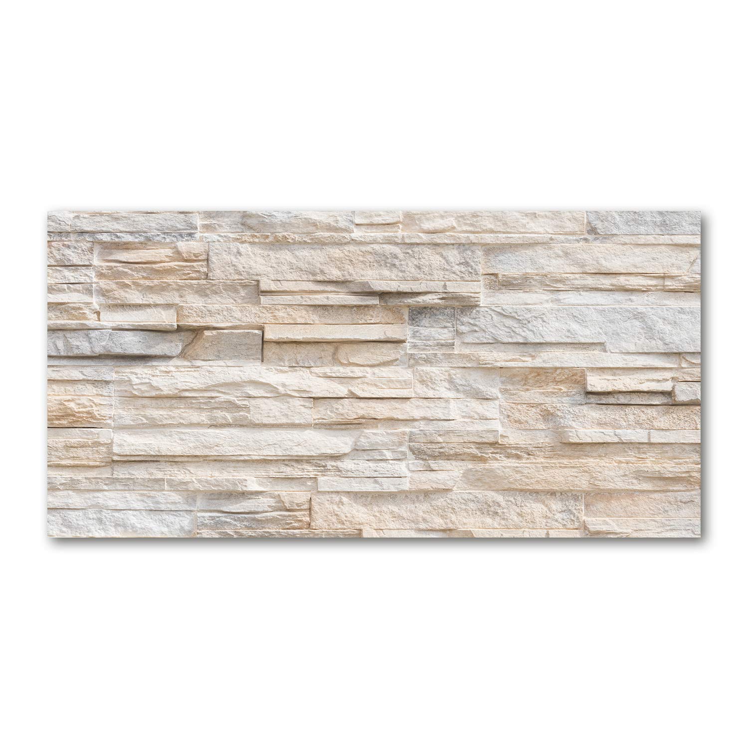 Tableau acrylique brique beige pour habiller un grand mur vide facilement
