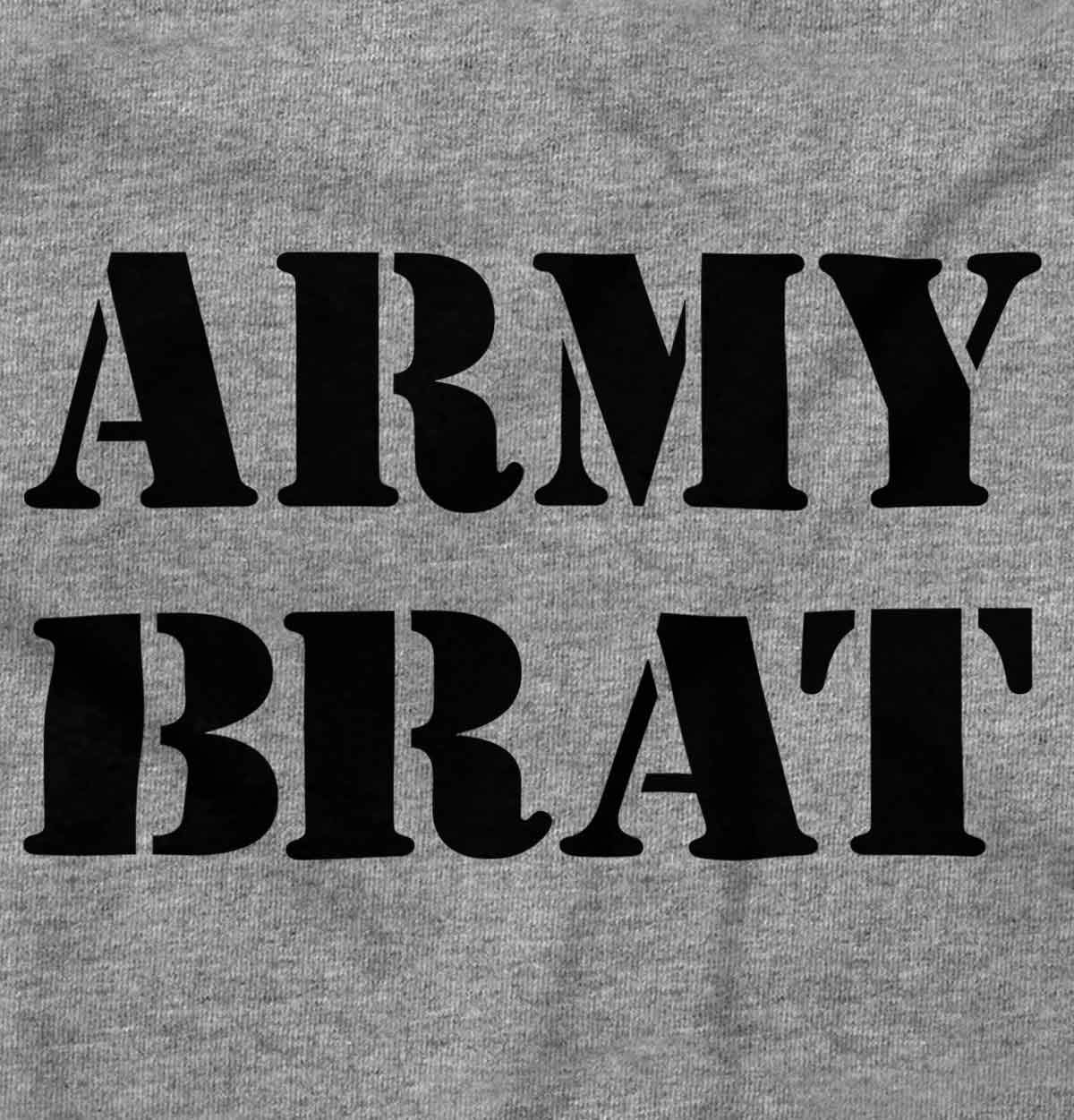 Brisco Brands Army Brat Funny Military USA Child Baby Romper Boys or Girls