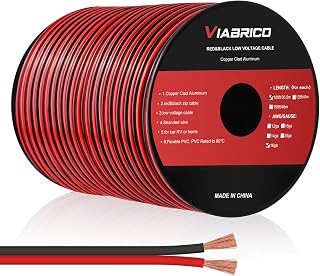 16 Gauge Wire, 16AWG Automotive Wire Electrical Wire 100FT 2 Conductor Red Black 12V/24V DC Cable LED Strips Extension Wire for Light RC Car Speaker Wire