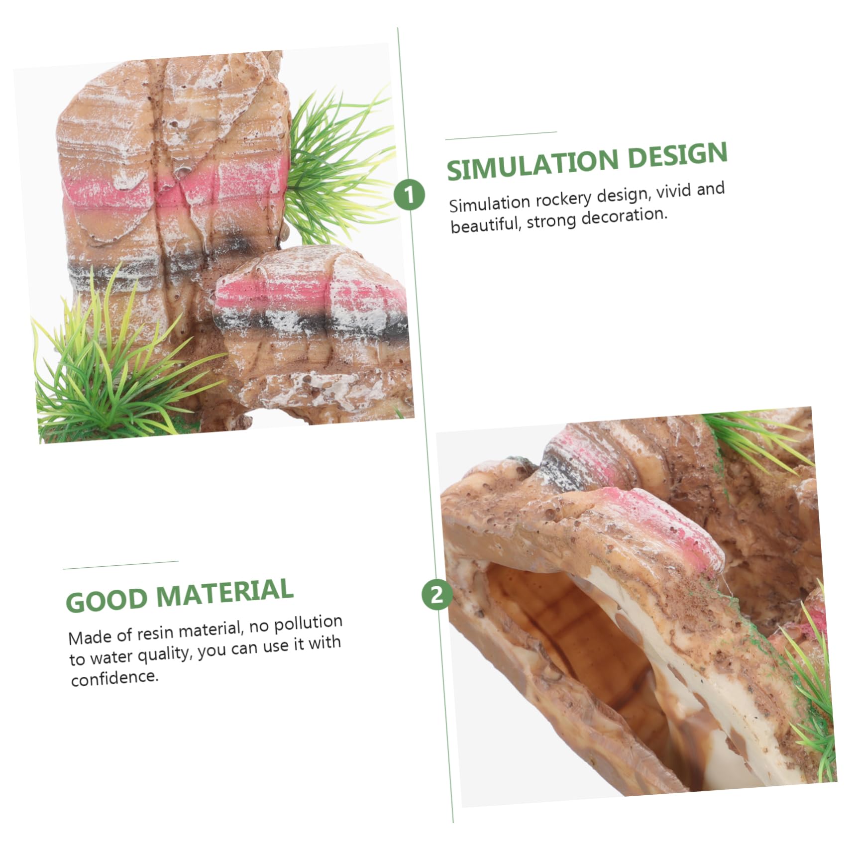 TOYANDONA 2 Pezzi Decorazione per Acquari per Serbatoi Paesaggio Naturale per Decorare Acquari e Domestici Accessorio e Resistente per Terrari