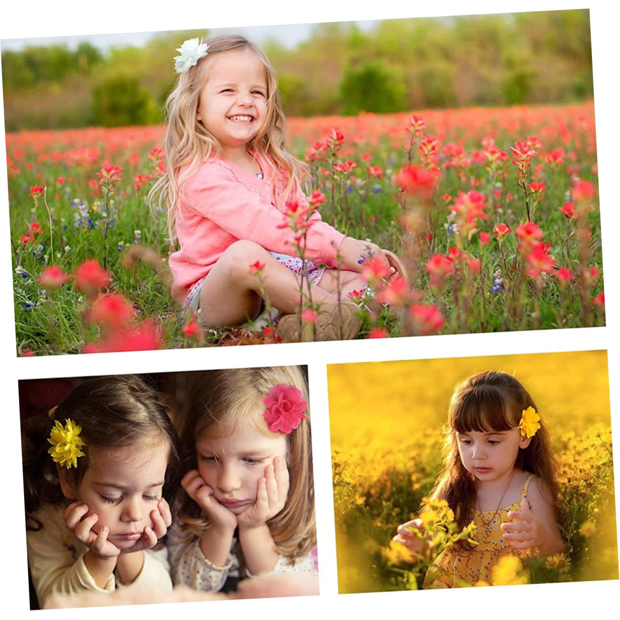 TOYANDONA 100pezzi Fermagli Per Fiore Chiffon Per Bambine Accessori Per Ragazzo Ragazza e Ragazzo Ragazza Perfetti Per Feste e Occasioni Speciali