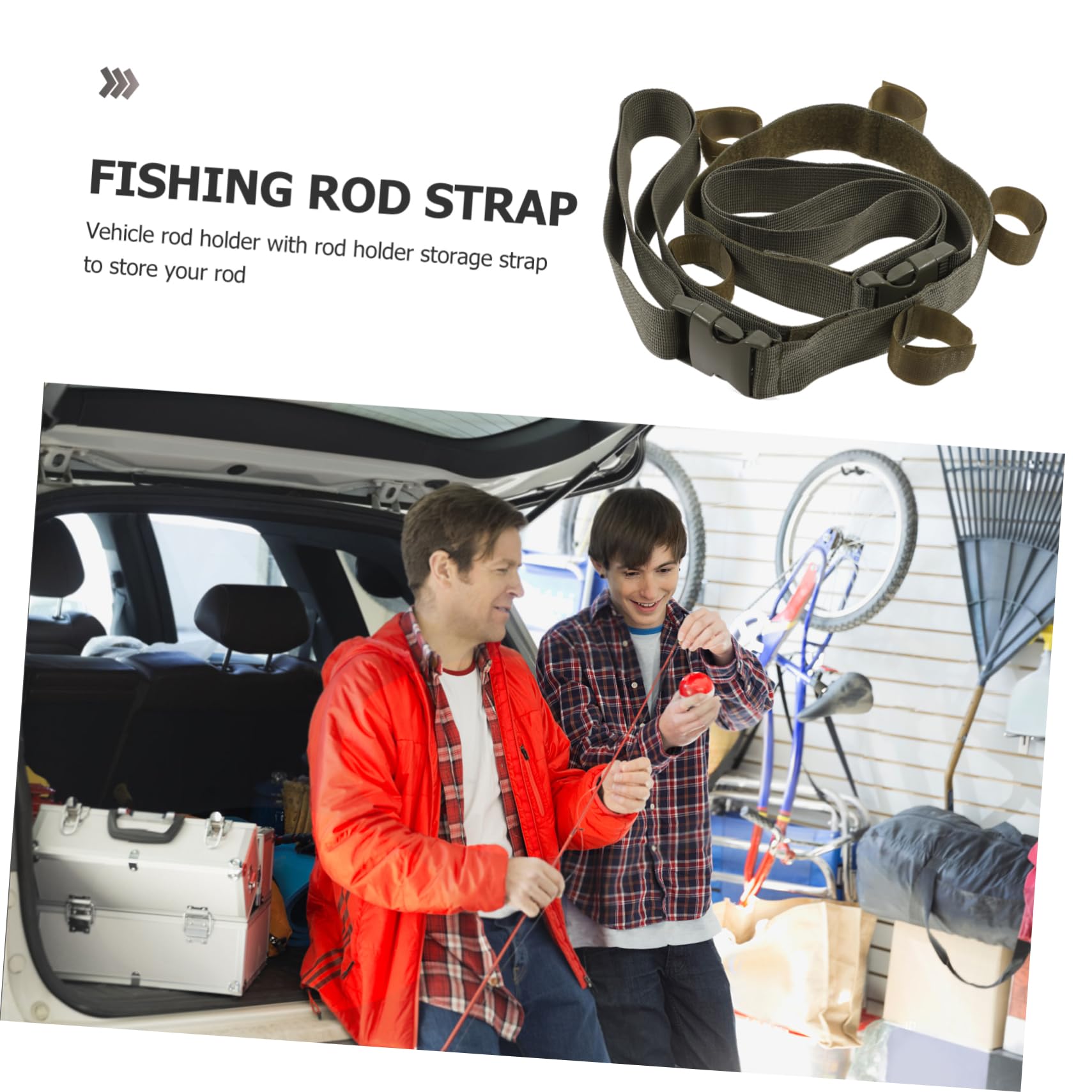 TOYANDONA 4 Sätze Auto Angelrutenhalter Elastisch Gestell Montiert Wicklung Rostfrei Stangengurt Für Auto Angelrutenhalter Für Fahrzeugmontage Angelruten-gürtel-rutenhalter Nylon 2 Stück * 4