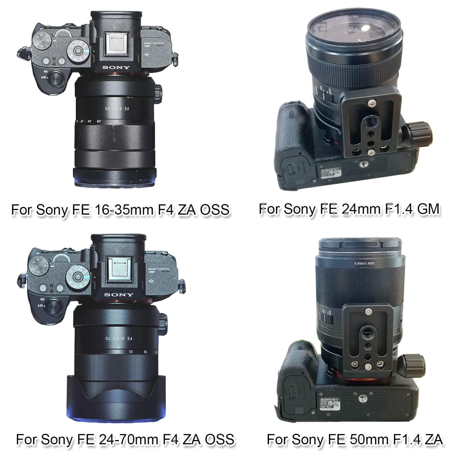 iShoot Stativ Mount Ring Objektiv Kragen mit Arca-Swiss Fit Schnellspannplatte kompatibel mit Sony SEL35F14Z 35mm, SEL90M28G 90mm f/2.8 Macro G OSS, SEL100F28GM 100mm f/2.8 STF GM OSS