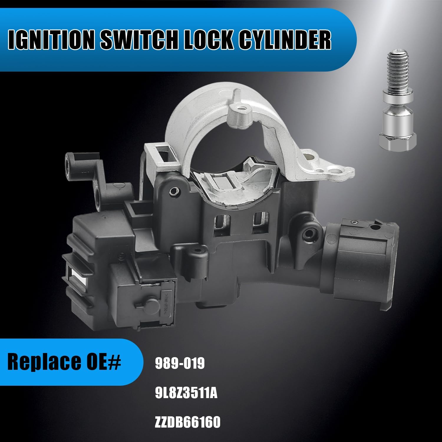 Ignition Lock Housing with Anti-theft Bolt fit for 08-11 Mazda Tribute, for Ford Focus, for 08-12 Ford Escape, for 08-10 Mercury Mariner, Replace OE 989-019, 9L8Z3511A, ZZDB66160