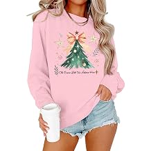 Christmas Sweatshirt Women Cute Christmas Tree Sweatshirts Xmas Christian Shirt Jesus Faith Long Sleeve Pullover Tops