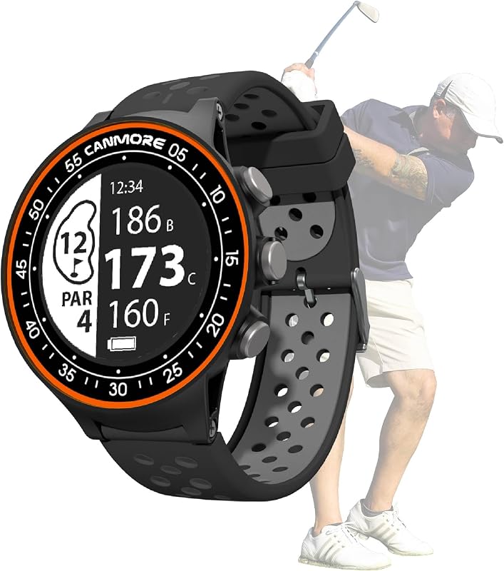 Reloj GPS para golf TW411 con rastreador de actividad física, más de 41 000 campos mundiales precargados gratuitos, chip IC actualizado, color naranja