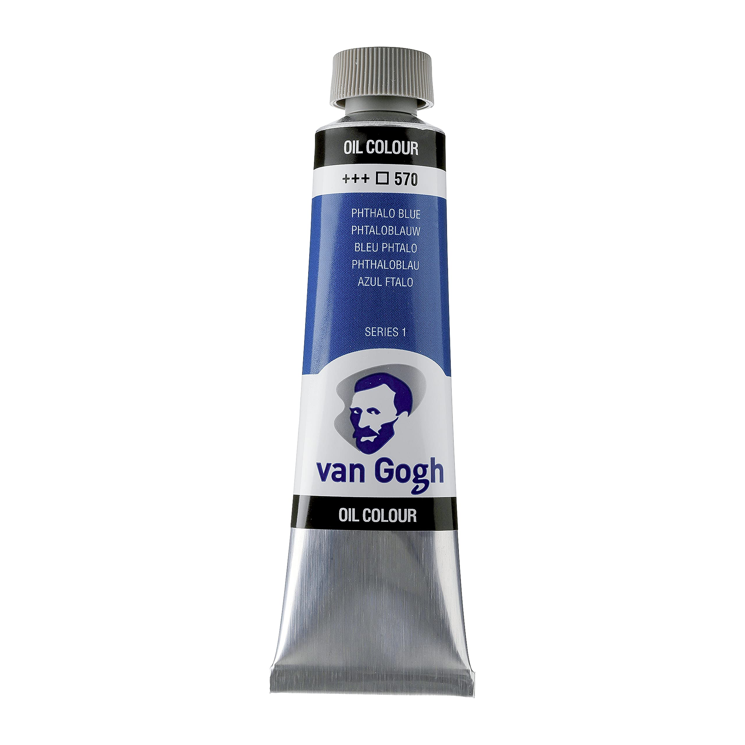 Van Gogh Phthalo Blue (Primary) Oil Colour Paint, 40Ml Tube, Phthalo Blue 570