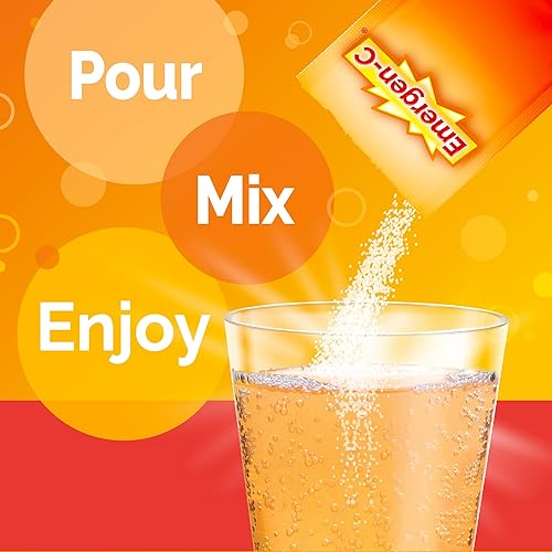 Vista 18 de Emergen-C - 1,000 mg Vitamina C en polvo, con antioxidantes, vitaminas B y electrolitos, suplemento diario para apoyo inmunológico, bebida