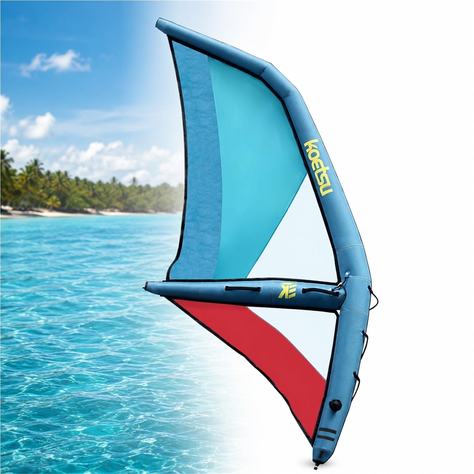 Aufblasbares Segelbrett, aufblasbares Windsurfsegel | Mit Sichtfenster, um 360° drehbarer Basis, for Strand- und Wassersportbegeisterte.
