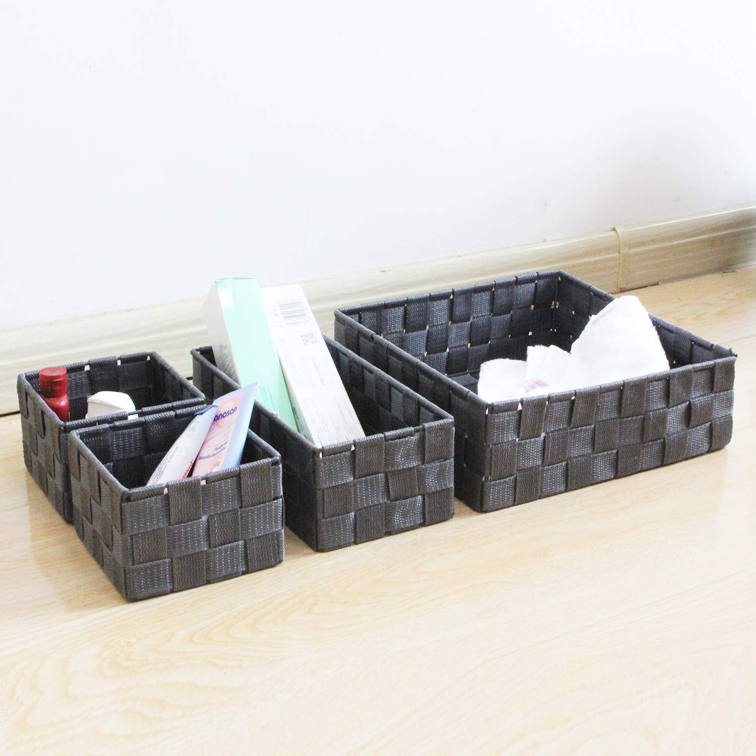 Set 4 Contenitori Decorativo con Gancio 155 H26 cm