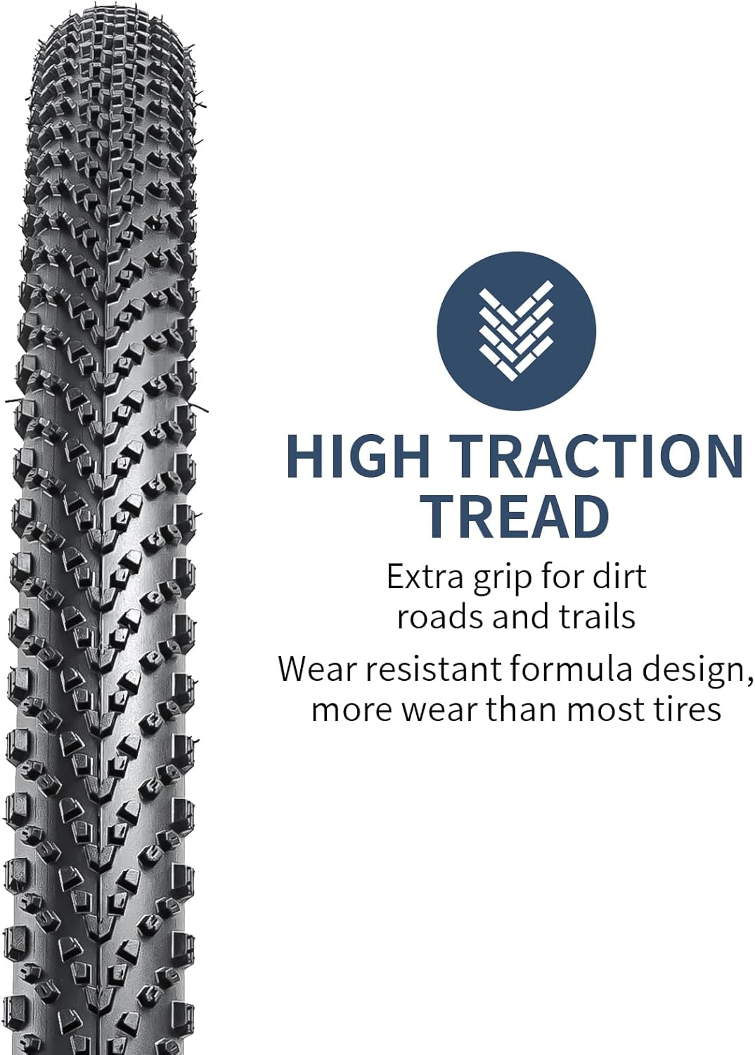YUNSCM 27.5 Lightweight Bike Tires 27.5x1.75 (ETRTO 47-584) - 60TPI Nylon,Puncture-Resistant, Compatible with Mountain Bike Tires 27.5 x 1.75-2 PCS (Y-584)