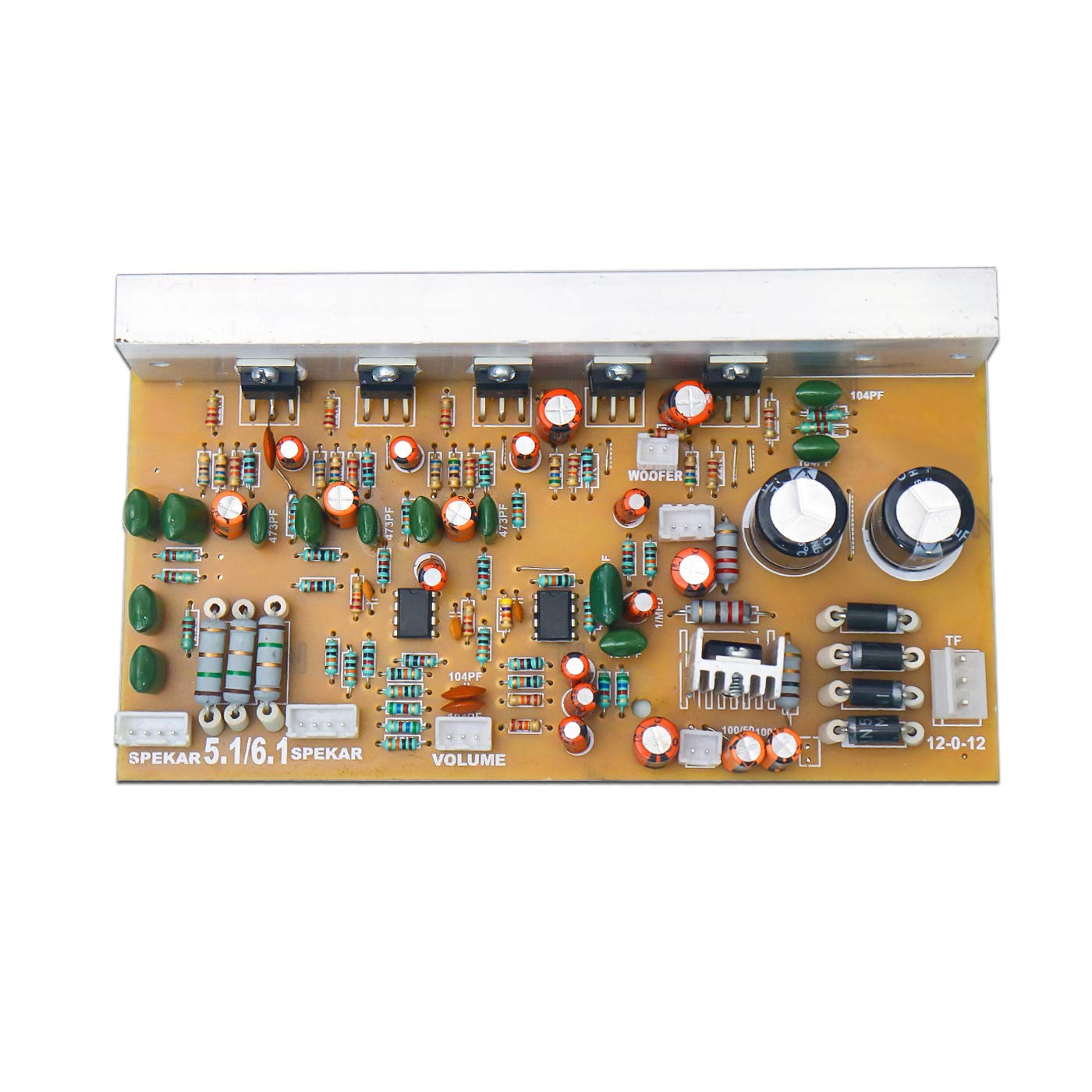 Electronic Spices TDA2050 Based 5.1/6.1 Home Theater Amplifier Board Kit with Bass Boost Support Wire Leads-image-22