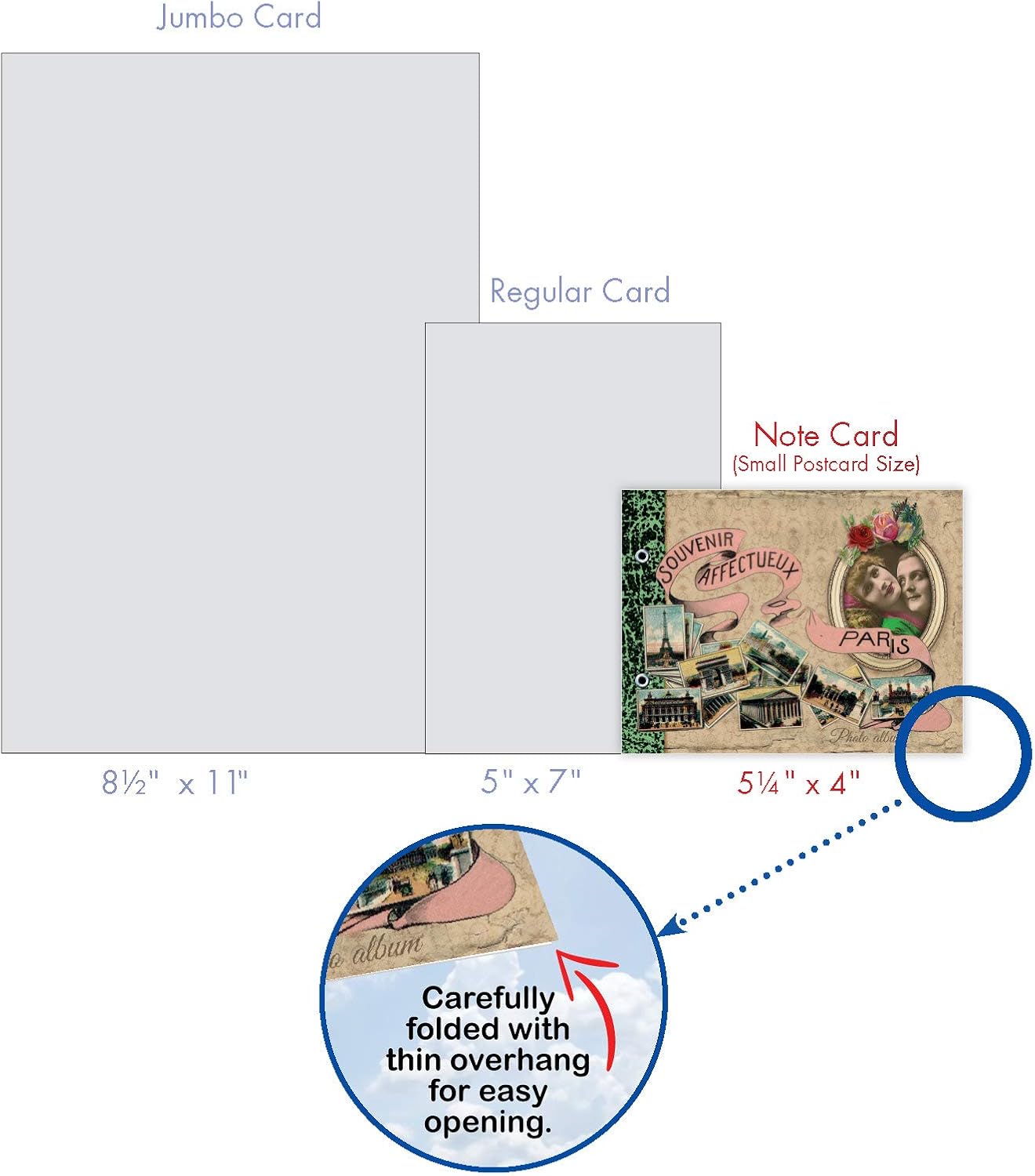 The Best Card Company - 10 Retro Blank Cards with Envelopes (4 x 5.12 Inch) - Artistic Boxed Assortment, Vintage Note Cards - Papiers De Paris M6624OCB - Image 7