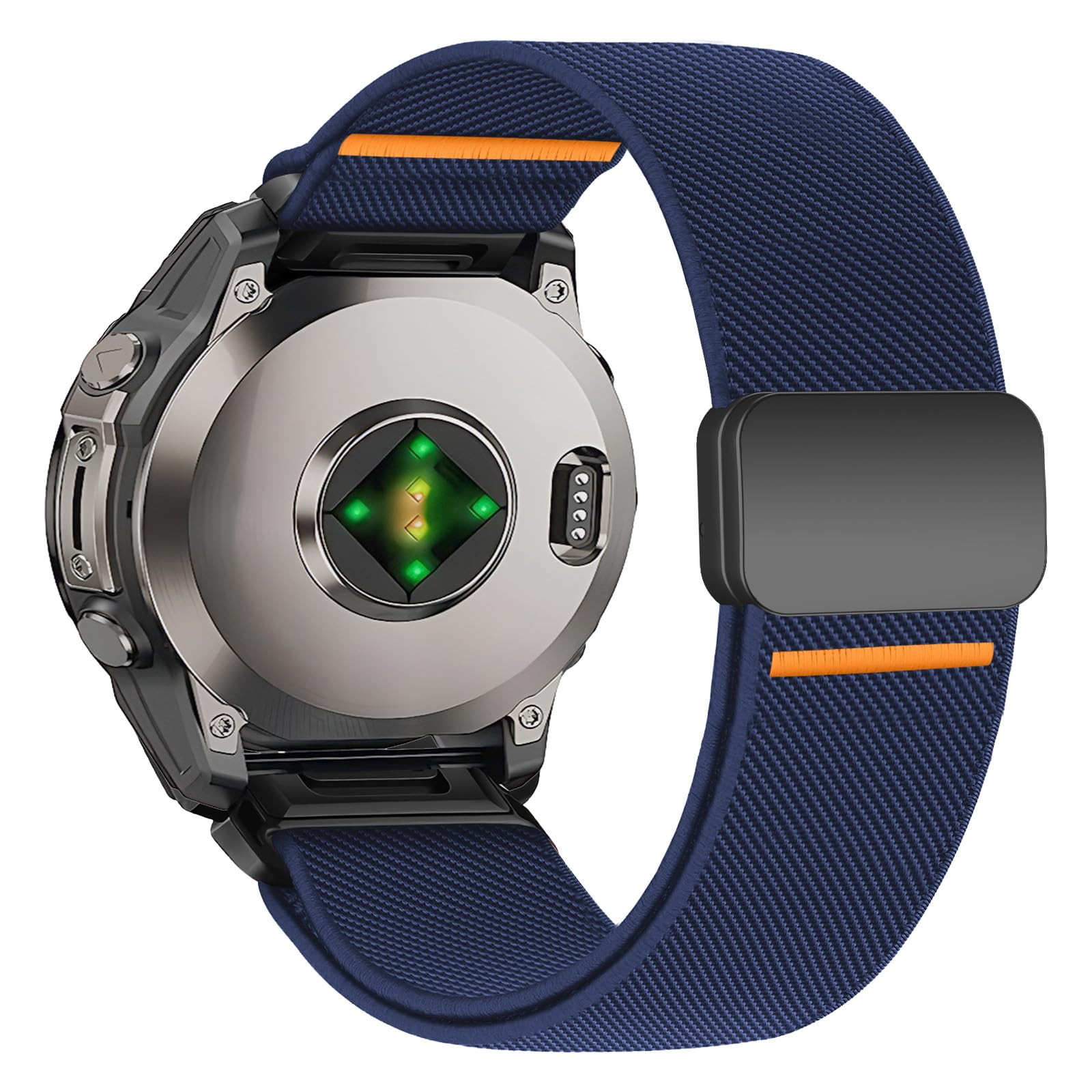 Nylon Armband für Garmin Fenix 9/8/5X/6X/7X/8 Pro/9 Pro/Instinct 3/Fenix 3 | Elastisch,Magnetverschluss,Nylon Sportarmband für Garmin Fenix 9/8 51mm/5X/6X/7X/8 Pro/9 Pro,Instinct 3 50mm,Fenix 3/3 HR